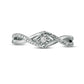 0.05 CT. T.W. Natural Diamond Twist Shank Promise Ring in Sterling Silver