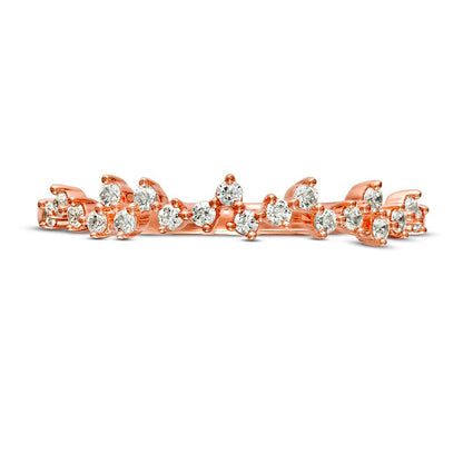 0.20 CT. T.W. Natural Diamond Scattered Anniversary Band in Solid 10K Rose Gold