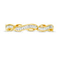 0.17 CT. T.W. Baguette Natural Diamond Antique Vintage-Style Twist Anniversary Band in Solid 10K Yellow Gold