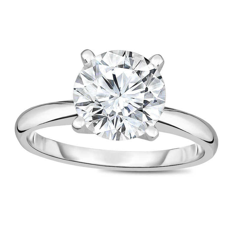 2.5 CT. Natural Clarity Enhanced Diamond Solitaire Engagement Ring in Solid 14K White Gold (I/I2)