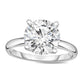 3.5 CT. Natural Clarity Enhanced Diamond Solitaire Engagement Ring in Solid 14K White Gold (I/I2)