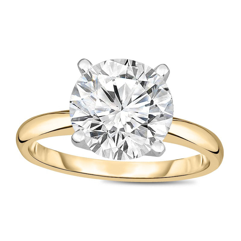 3.5 CT. Natural Clarity Enhanced Diamond Solitaire Engagement Ring in Solid 14K Gold (I/I2)