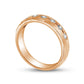 0.33 CT. T.W. Natural Diamond Brushed Wedding Band in Solid 14K Rose Gold (H/SI2)