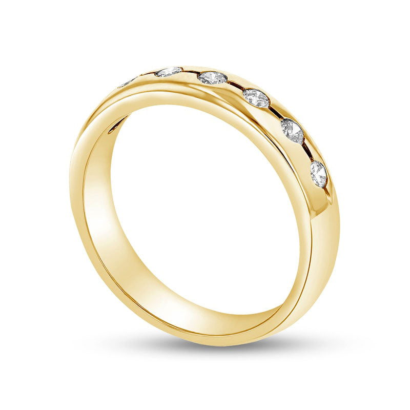 0.33 CT. T.W. Natural Diamond Wedding Band in Solid 14K Gold (H/SI2)
