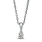 0.1 CT. Natural Clarity Enhanced Solitaire Pendant in 10K White Gold