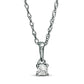 0.1 CT. Princess-Cut Natural Clarity Enhanced Solitaire Pendant in 10K White Gold