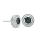 0.5 CT. T.W. Enhanced Black and White Composite Diamond Stud Earrings in 14K White Gold