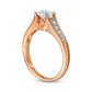 0.88 CT. T.W. Natural Diamond Antique Vintage-Style Engagement Ring in Solid 14K Rose Gold