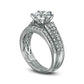 2.0 CT. T.W. Natural Diamond Bridal Engagement Ring Set in Solid 14K White Gold