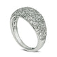 1.63 CT. T.W. Composite Natural Diamond Dome Anniversary Ring in Solid 14K White Gold