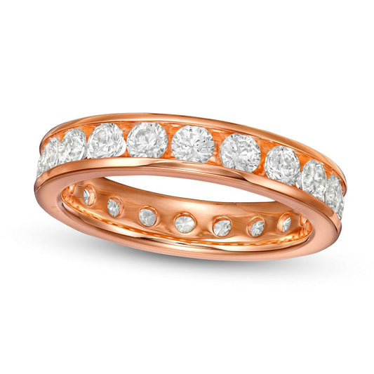 2.0 CT. T.W. Natural Diamond Channel-Set Eternity Wedding Band in Solid 14K Rose Gold