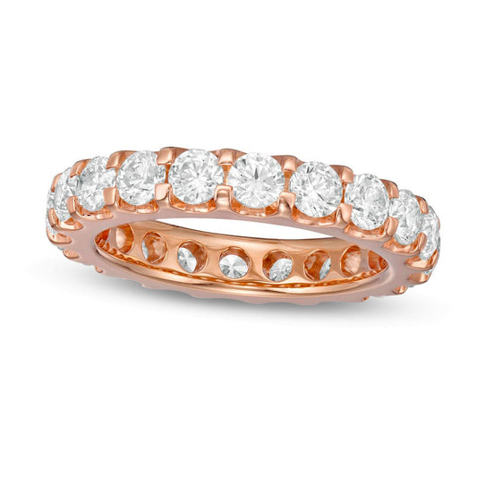 2.5 CT. T.W. Natural Diamond Eternity Wedding Band in Solid 14K Rose Gold