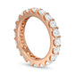 2.5 CT. T.W. Natural Diamond Eternity Wedding Band in Solid 14K Rose Gold