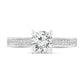 1.0 CT. T.W. Natural Diamond Antique Vintage-Style Engagement Ring in Solid 14K White Gold