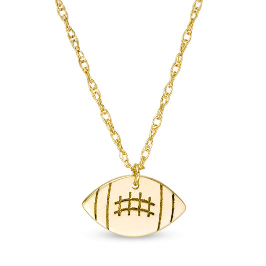 Mini Football Necklace in 14K Gold