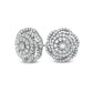 1 CT. T.W. Diamond Swirl Flower Stud Earrings in 10K White Gold