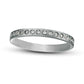 0.17 CT. T.W. Natural Diamond Satin Stackable Anniversary Band in Solid 10K White Gold