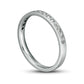 0.17 CT. T.W. Natural Diamond Satin Stackable Anniversary Band in Solid 10K White Gold