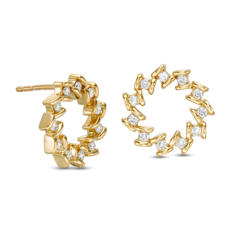 0.25 CT. T.W. Diamond Windmill Stud Earrings in 10K Gold