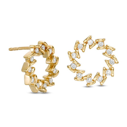 0.25 CT. T.W. Diamond Windmill Stud Earrings in 10K Gold