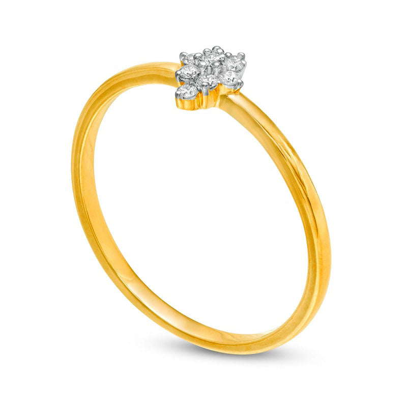0.07 CT. T.W. Composite Marquise Natural Diamond Promise Ring in Solid 10K Yellow Gold