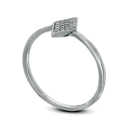 0.07 CT. T.W. Composite Natural Diamond Kite-Shaped Ring in Solid 10K White Gold