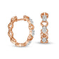 0.25 CT. T.W. Diamond Clover Hoop Earrings in 10K Rose Gold