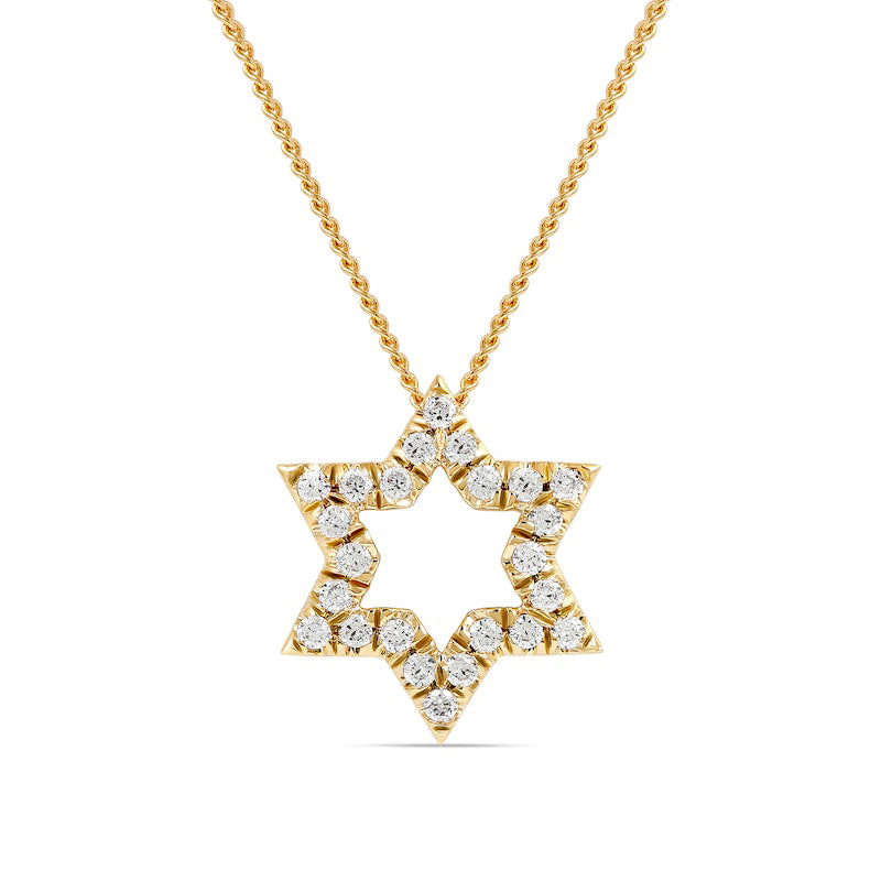 0.2 CT. T.W. Natural Diamond Star Pendant in 14K Gold