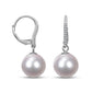 11.0-12.0mm Cultured Freshwater Pearl and 0.05 CT. T.W. Diamond Drop Earrings in Sterling Silver