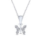 0.1 CT. T.W. Natural Diamond Butterfly Pendant in Sterling Silver