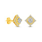 0.5 CT. T.W. Composite Diamond Square Stud Earrings in 14K Gold