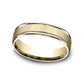 Men's 6.0mm Satin Finish Stepped Edge Comfort-Fit Wedding Band in Solid 10K Yellow Gold