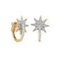 0.63 CT. T.W. Diamond Sun Hoop Earrings in 10K Gold
