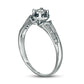 0.17 CT. T.W. Natural Diamond Collar Clover Promise Ring in Solid 10K White Gold