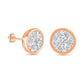 1 CT. T.W. Composite Diamond Circle Stud Earrings in 10K Rose Gold