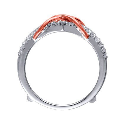 0.38 CT. T.W. Natural Diamond Double Infinity Enhancer in Solid 10K Two-Tone Gold