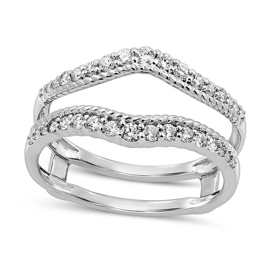 0.38 CT. T.W. Natural Clarity Enhanced Diamond Marquise Solitaire Enhancer in Solid 14K White Gold