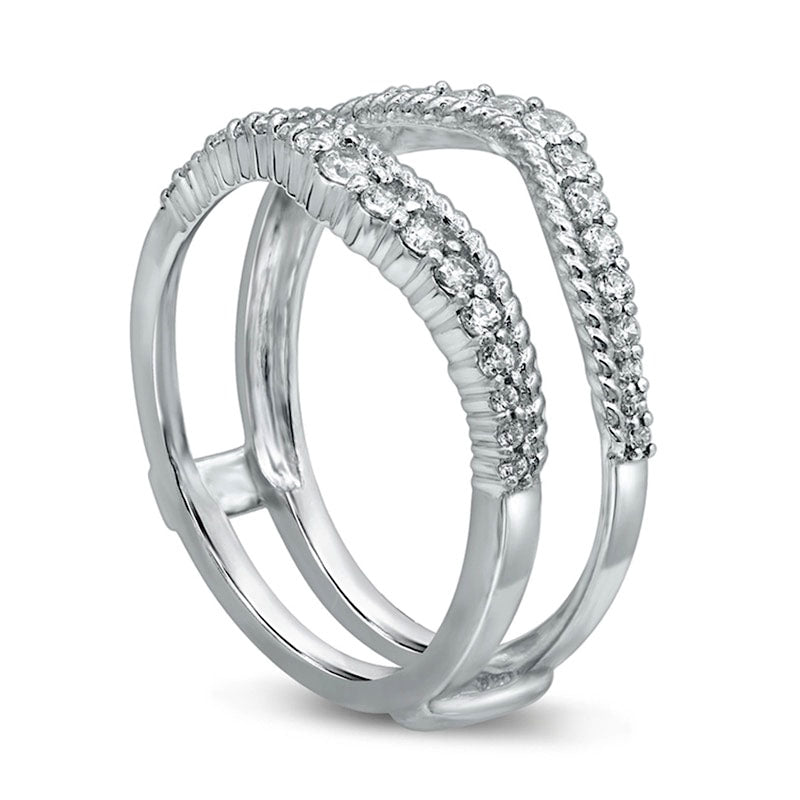 0.38 CT. T.W. Natural Clarity Enhanced Diamond Marquise Solitaire Enhancer in Solid 14K White Gold