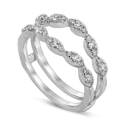 0.50 CT. T.W. Natural Clarity Enhanced Diamond Marquise Solitaire Enhancer in Solid 14K White Gold