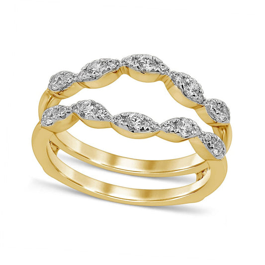 0.50 CT. T.W. Natural Clarity Enhanced Diamond Marquise Solitaire Enhancer in Solid 14K Gold
