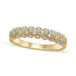 0.33 CT. T.W. Natural Diamond Beaded Frames Anniversary Band in Solid 10K Yellow Gold