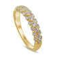 0.33 CT. T.W. Natural Diamond Beaded Frames Anniversary Band in Solid 10K Yellow Gold
