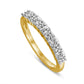 0.63 CT. T.W. Natural Diamond Five Stone Anniversary Band in Solid 10K Yellow Gold