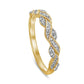 0.25 CT. T.W. Natural Diamond Braided Antique Vintage-Style Anniversary Band in Solid 10K Yellow Gold