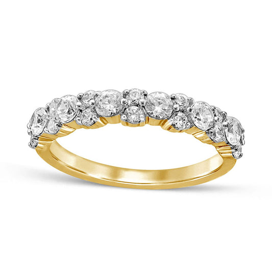 1.0 CT. T.W. Natural Diamond Anniversary Band in Solid 10K Yellow Gold