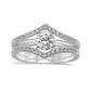 0.20 CT. T.W. Natural Clarity Enhanced Diamond Chevron Solitaire Enhancer in Solid 10K White Gold