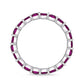3.0mm Lab-Created Ruby Eternity Band in Sterling Silver