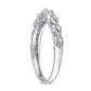 0.13 CT. T.W. Natural Diamond Art Deco Antique Vintage-Style Band in Sterling Silver