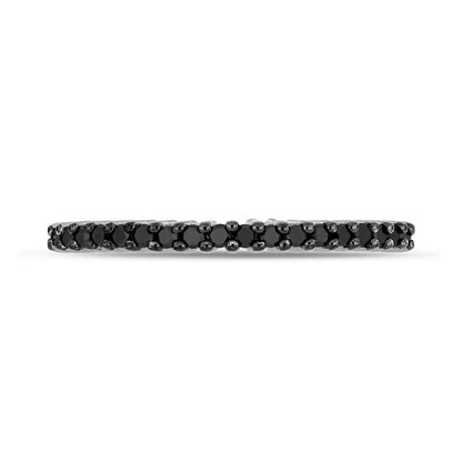 0.20 CT. T.W. Enhanced Black Natural Diamond Band in Sterling Silver