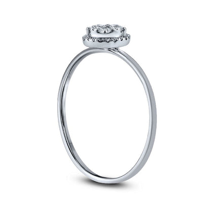 0.20 CT. T.W. Composite Natural Diamond Frame Promise Ring in Solid 10K White Gold